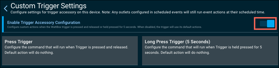 Custom Trigger configuration in OvrC