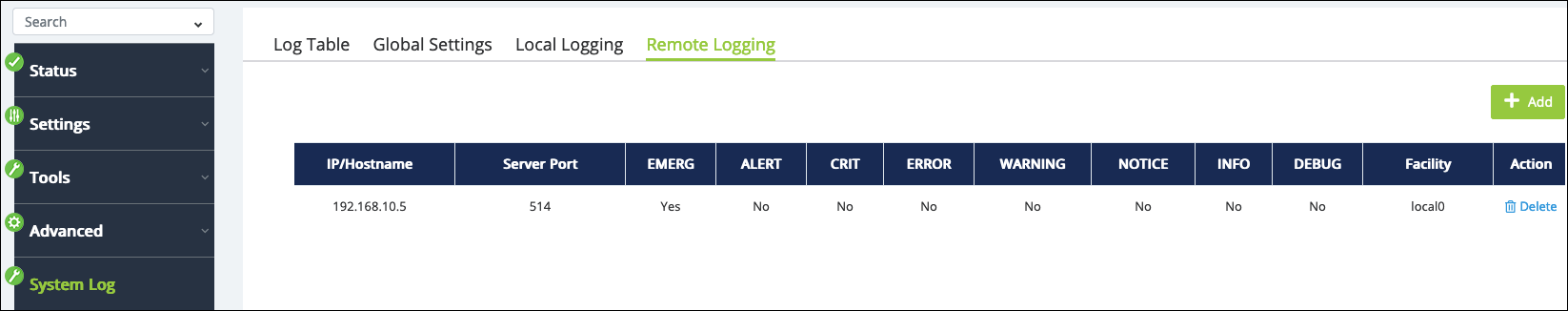 System Known Error Log System Logs