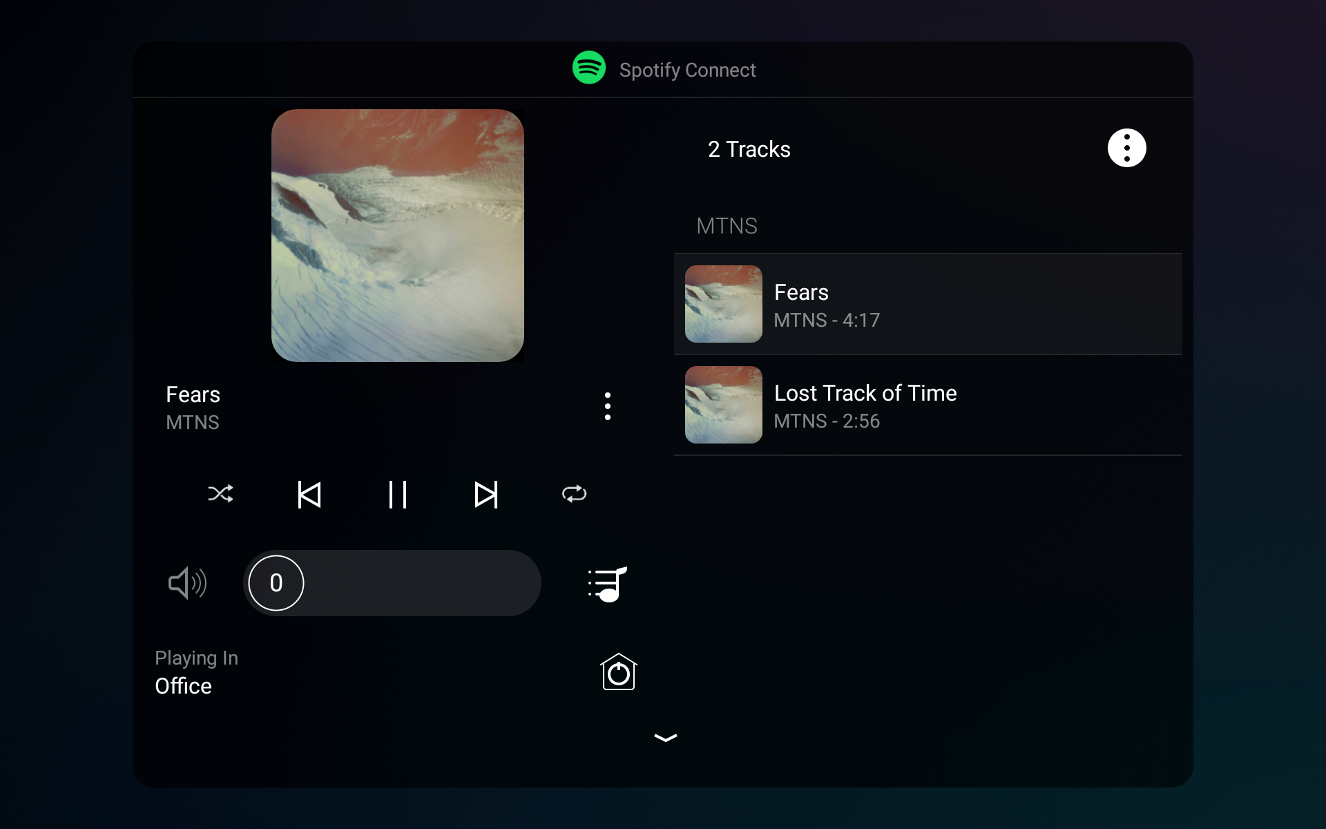 Taller Control4 X4 volume control landscape