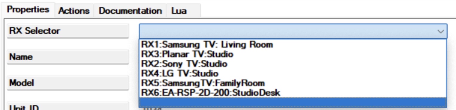RX Selector Property